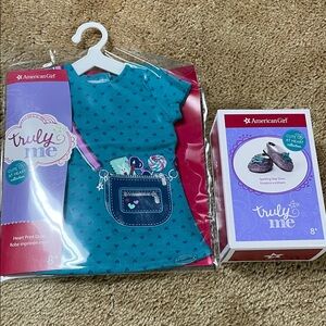 American Girl Truly Me Dress and Sparkling Shoes, cute at heart collection